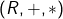 (R, +, *)