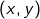 (x, y)